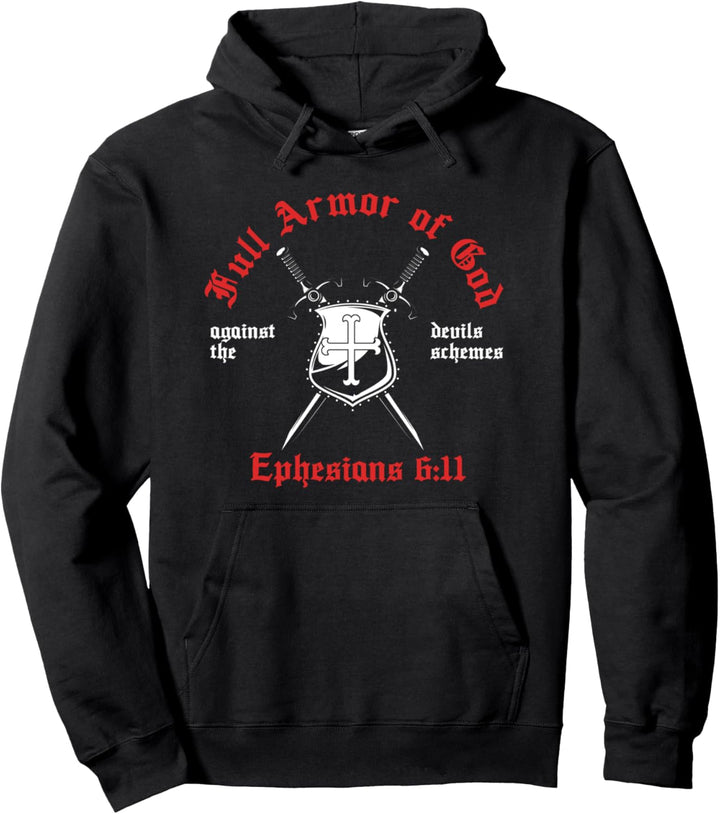 Rüstung Gottes Bibelvers 6:11 Jesus Christus Gott Religion Pullover Hoodie
