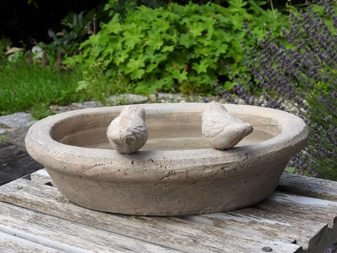 Vogeltränke Oval ⌀ ca. 30 cm max., Vogelbad oder Futterstelle für Vögel, Bienen, Hummeln etc.