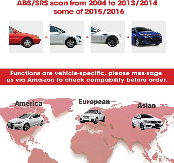 Autel AutoLink AL619 2023 Neuester OBD2 Scanner, Auto ABS/SRS Diagnosegerät, Zurücksetzen der ABS Ai