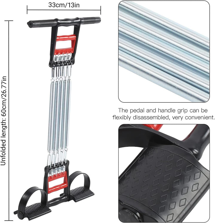Dreizweck-Brust-Expander, Multifunktions-Pedalfeder, Brust-Expansionstrainer, Feder-Brust-Entwickler