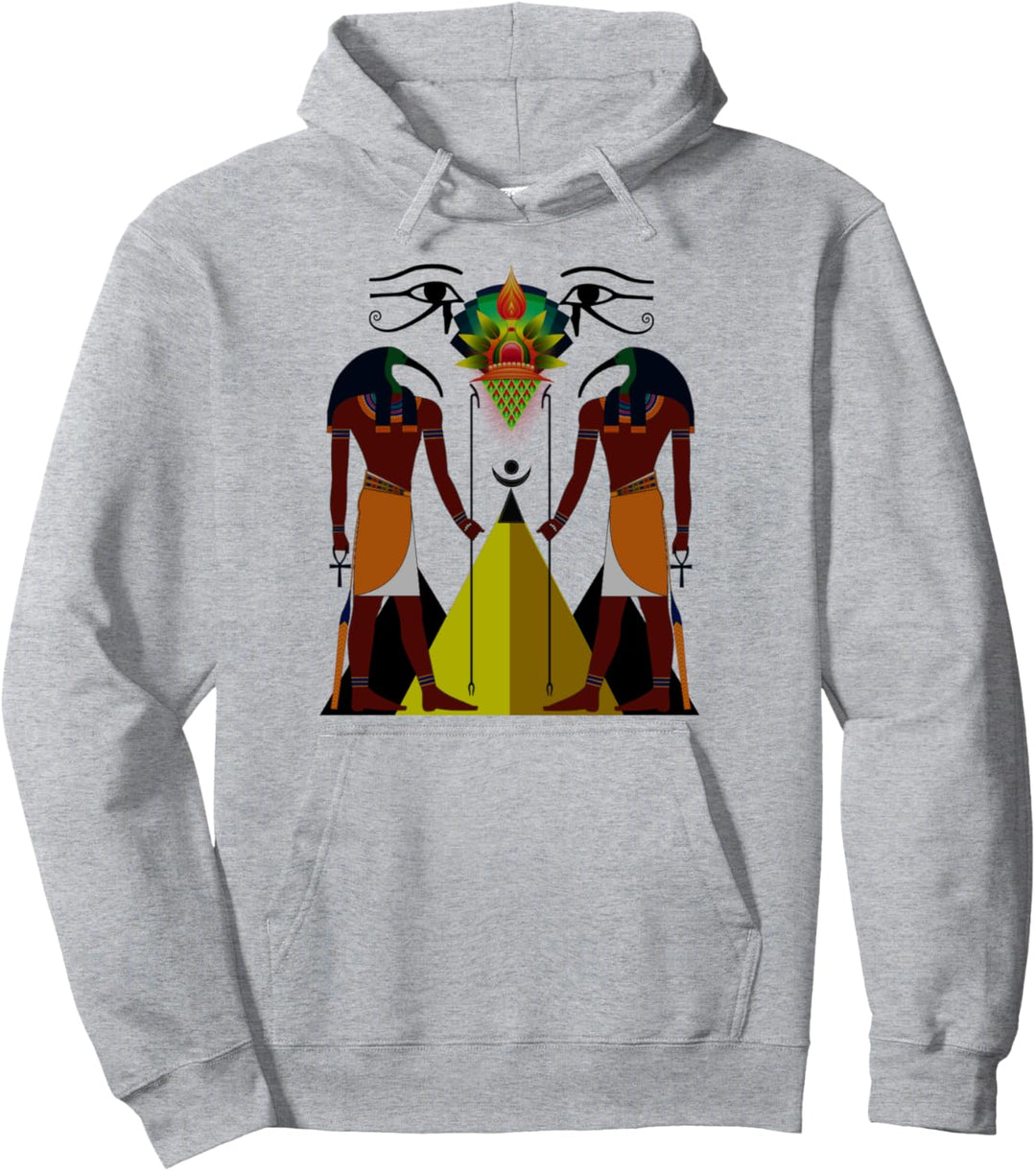 Kemet Egyptian Mythological Modern Art Thoth Tehuti Pullover Hoodie