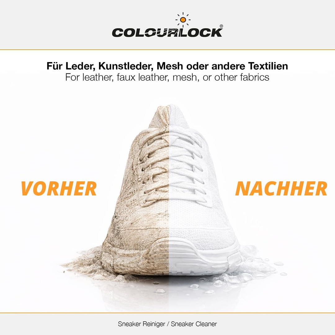 Shiny Freaks Sneaker Reiniger Set: Colourlock Sneaker Reiniger 200ml + Scrub Pad + chemicalworkz Edg