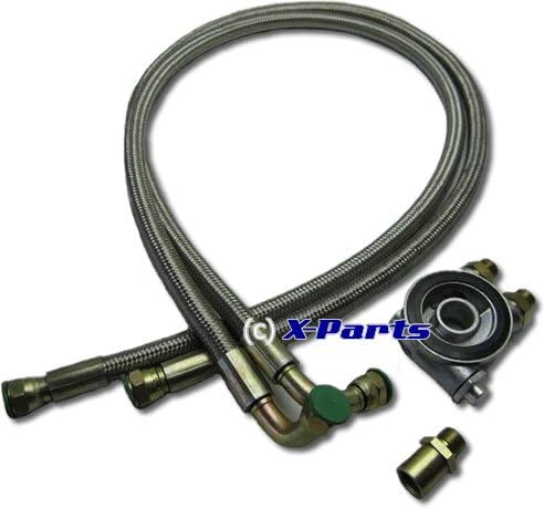 Oil Connection Set Thermostat Steel Flex All Car Universal 3/4"NEW