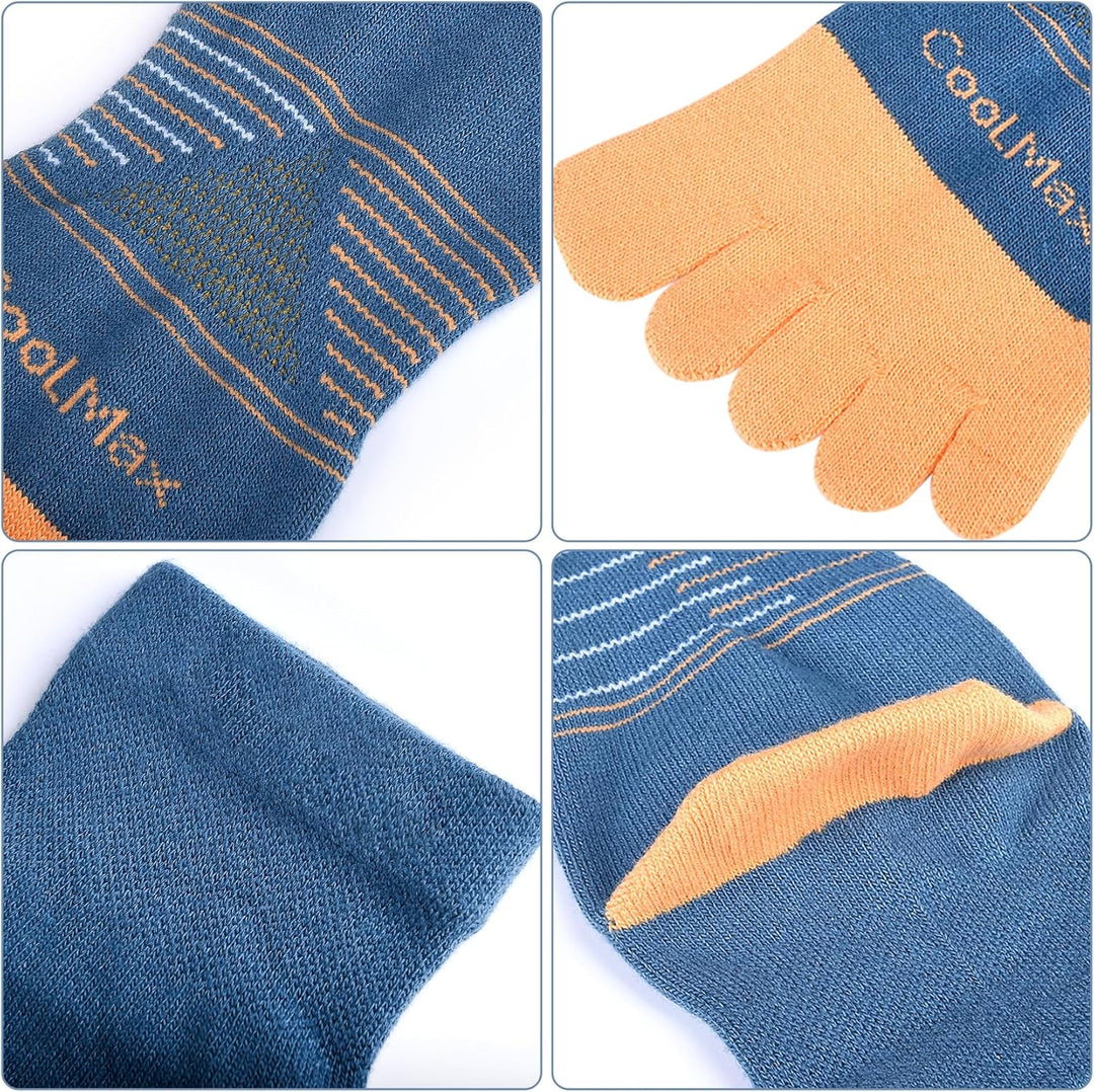 Zehensocken für Frauen Männer Coolmax Laufsocken 5 Fingersocken athletische Zehensocken 3 Paar 35-38
