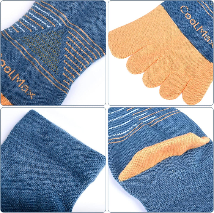 Zehensocken für Frauen Männer Coolmax Laufsocken 5 Fingersocken athletische Zehensocken 3 Paar 35-38