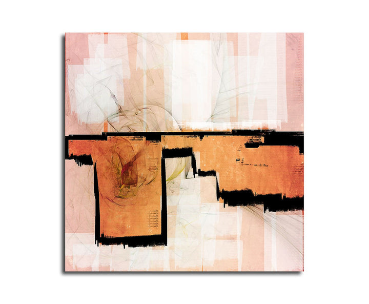 Paul Sinus Art Lebenslinien - Abstrakt386_60x60cm Bild auf Leinwand Unterbrechung Harmonieverlust Ab
