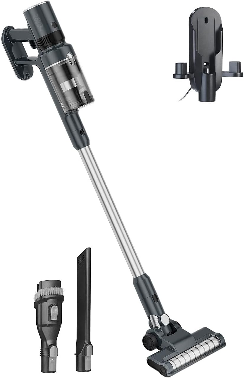 Sichler Haushaltsgeräte Akkusauger: 2in1-Akku-Zyklon-Hand- und Boden-Staubsauger, HEPA-Filter, 27 kP