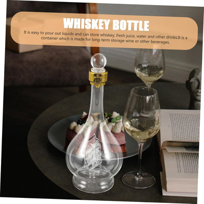 OUNONA Weinflasche aus Glas Whisky-Dekanter weintasting Schnapsflasche aus Glas Weingläser aus Glas