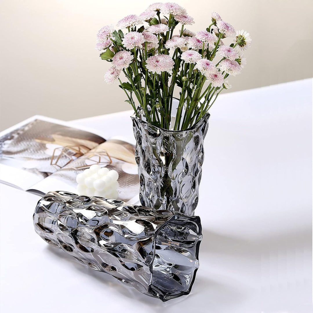 Glas Blumenvase, Moderne minimalistische Vase Nordic Glass Floral Handmade Flower Arrangement Dekora