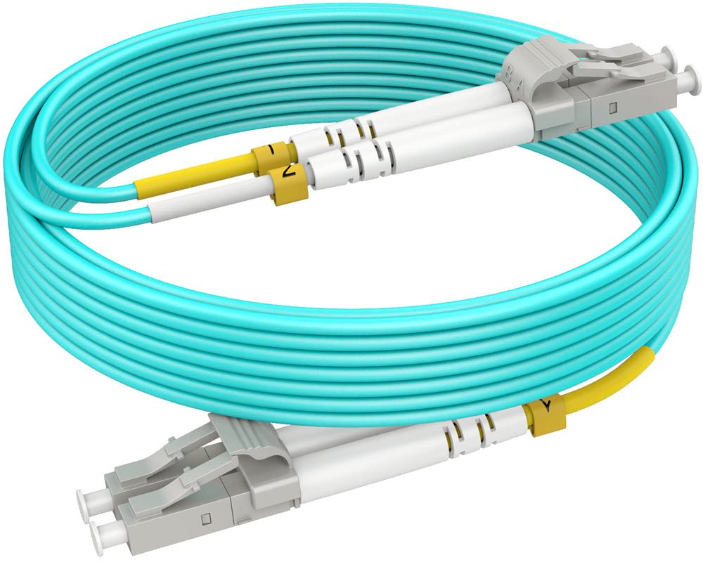 RamboCables LWL Patch-Kabel OM4 50m LC auf LC Glasfaser-Kabel -LWL Patch-Kabel OM4 Multimode Duplex