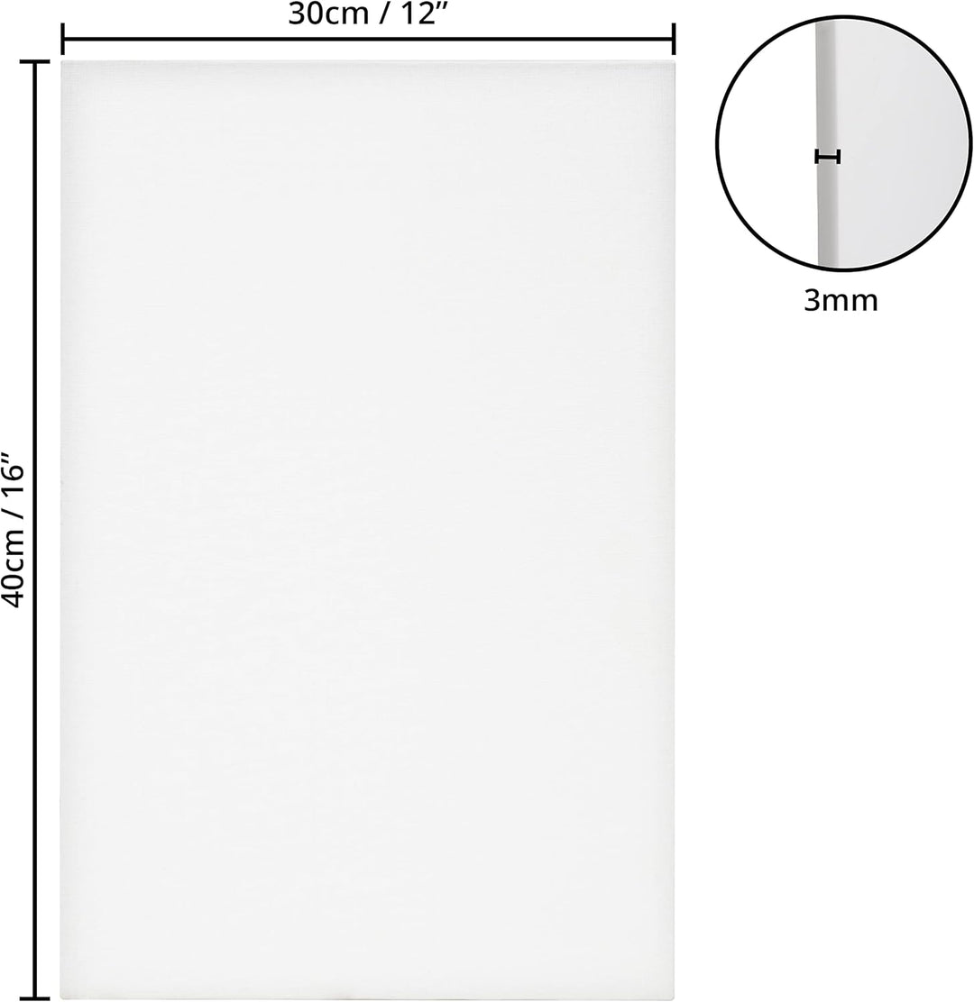 Belle Vous 14 Stk Leere Leinwände zum Bemalen – 30 x 40 cm – Bespannte Leinwand Rahmen – Leinwände f
