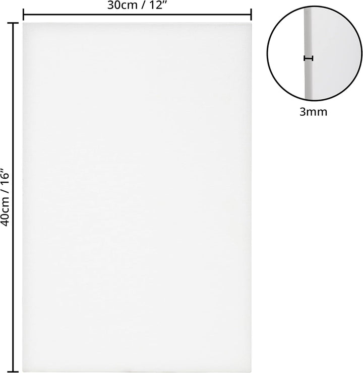 Belle Vous 14 Stk Leere Leinwände zum Bemalen – 30 x 40 cm – Bespannte Leinwand Rahmen – Leinwände f