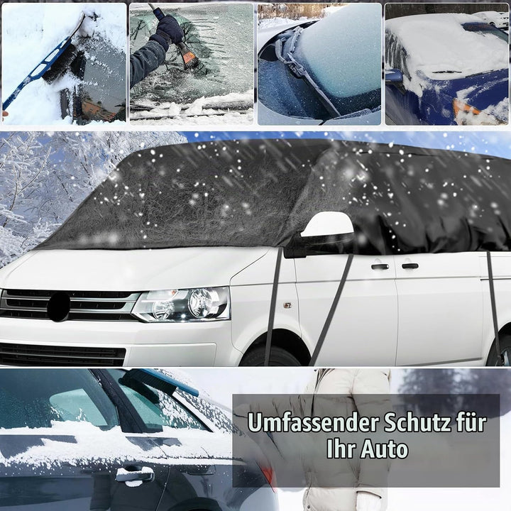 Autoabdeckung Wasserdicht Ersatz für VW T5 T6 LWB, Sonnenfest Hälfte Autoabdeckung, Halbgarage UV Be