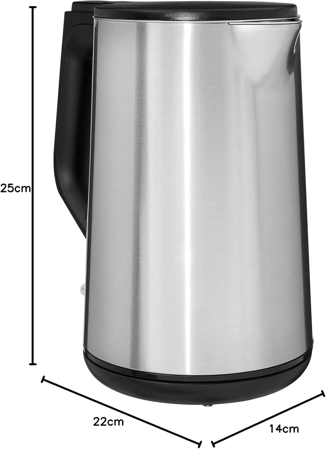 Wasserkocher WATER 3020 | 1,5 Liter | Elektrischer Wasserkocher mit Filter | 2200 W | Doppelwandiges