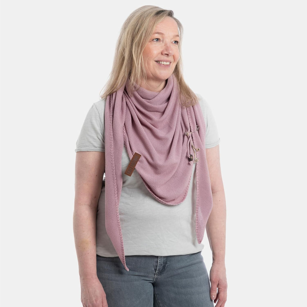 KNIT FACTORY - Lola Dreieckstuch - Fein Gestrickter Damen Schal - Tuch Schal - Für Frühling und Somm