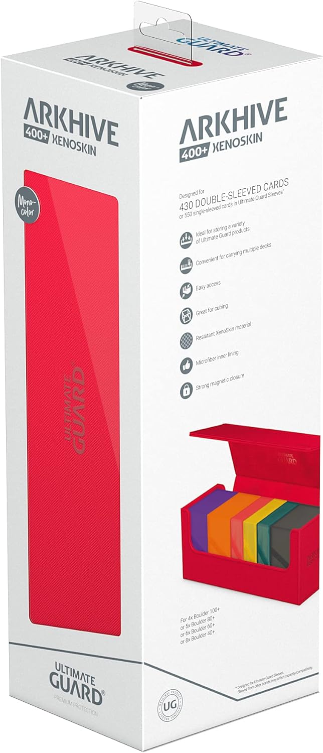 Ultimate Guard Arkhive 400+ XenoSkin Monocolor Rot, Rot