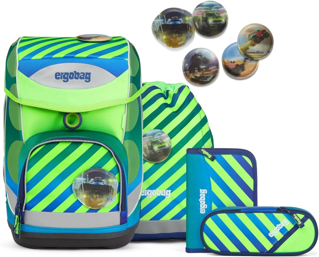 ergobag cubo Set ergonomischer Schulrucksack Klassisch 6-teilig 1. Klasse Grundschule