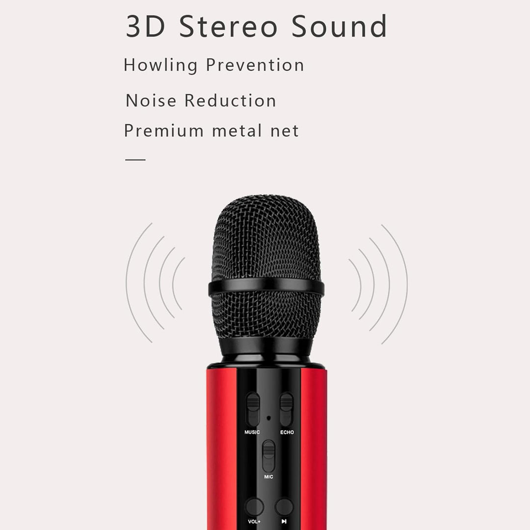 Drahtloses Bluetooth Karaoke Mikrofon, Tragbares Handheld -Lautsprecher Mikrofon für Home Party Gebu