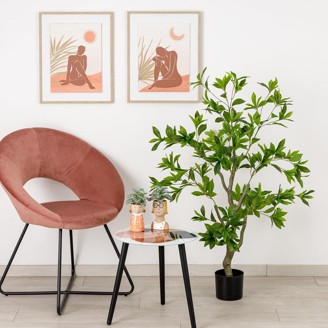Baroni Home Set von 2 Leinwandbildern mit hellem Holzrahmen mit hochwertigem Druck, bunte und modern