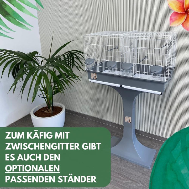 GarPet Vogelkäfig Teilbar Trennwand Trenngitter Vogel Käfig Zuchtkäfig Trennkäfig