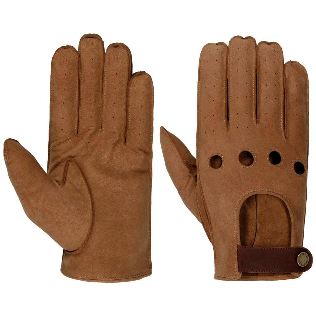 Stetson Vented Lederhandschuhe - Herren - Fingerhandschuhe aus 100% Ziegenleder - Ideal zum Autofahr