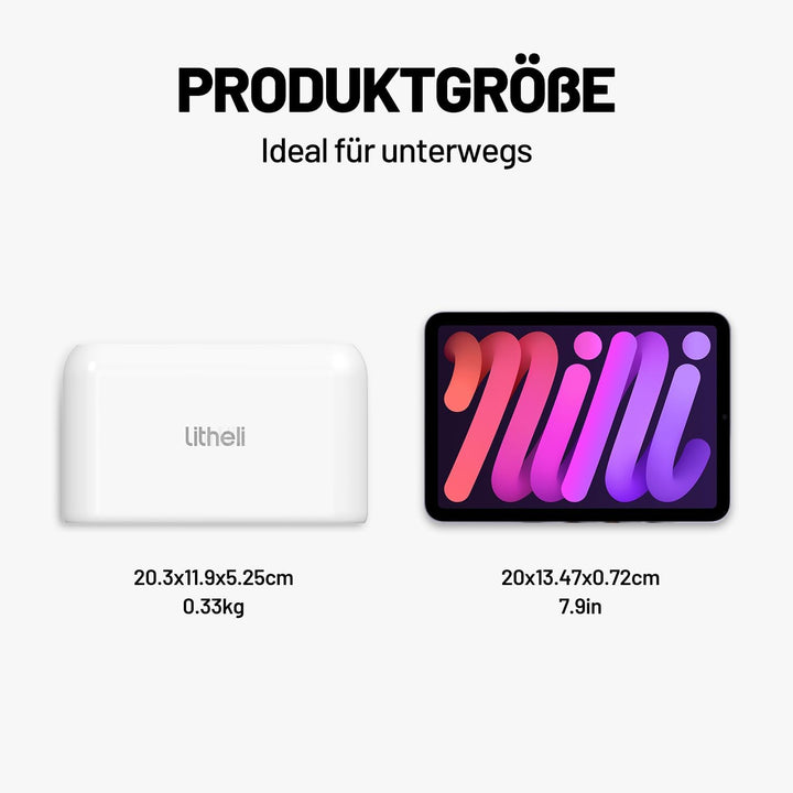 Litheli-Ladegerät für U20-Akku, 20.000mAh in etw 1 Stunde