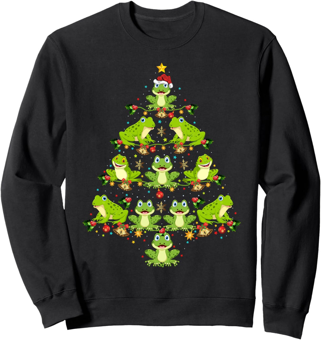 Frosch Weihnachtsbaum Geschenk Lustig Weihnachten Frosch Sweatshirt