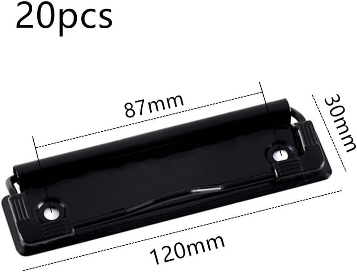 Klemmbrett Clip, Drahtbügelmechanik Klemmmechanik Klemme Klemmbrett Mappe, CuiCanfla 20 Stück Platte