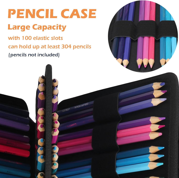 OVAKIA Federmäppchen Super Grosse, Pencil Case Schreibwaren-Stifttasche Federtaschen mit 100 Slots O