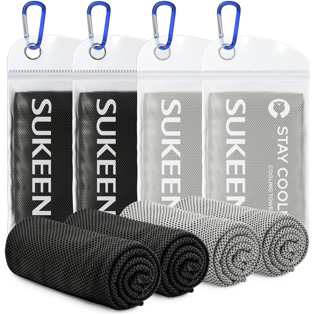Sukeen Kühltuch Set, kühlendes Handtuch Kühltücher Hals, Handtuch kühlend, Cooling Towel, Kühltücher