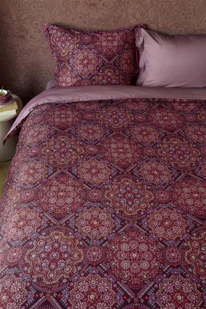 DE PIP Il Mosaico Dark Red 135x200 1 Bettbezug 135 x 200 cm + 1 Kissenbezug 80 x 80, 1 Bettbezug 135