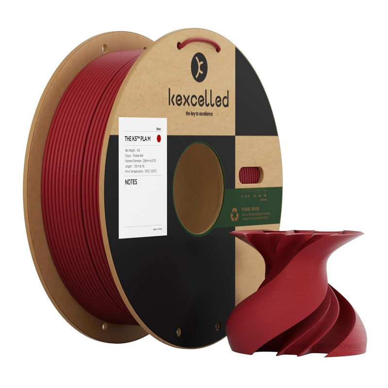 kexcelled 2,85 mm Matte PLA Filament +/- 0,03 mm, 3D Drucker Filament, Matt Effekt, Glanzfreie Farbe