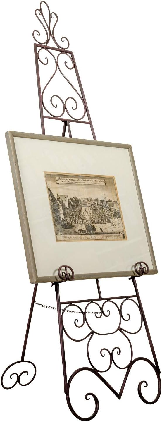 Staffelei 152cm Bilderständer Aufsteller Nostalgie Eisen Antik-Stil braun