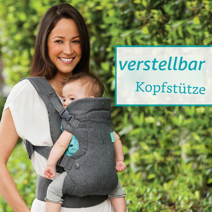 Infantino Flip Advanced 4-in-1 Babytrage – Ergonomische Babytrage mit 4 Tragepositionen – Für Säugli