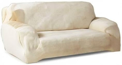 PETCUTE Sofabezüge Elastische 2 Sitzer Sofabezüge Dicke couchbezug Sofa Überwürfe Sofahusse Beige 2