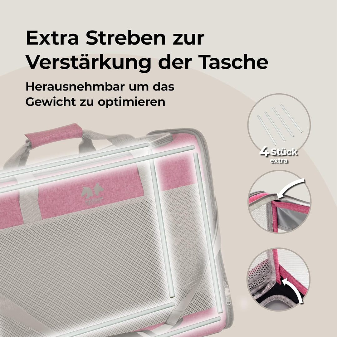 EQUICANI Travel1-Reisetasche für Hunde (pink)