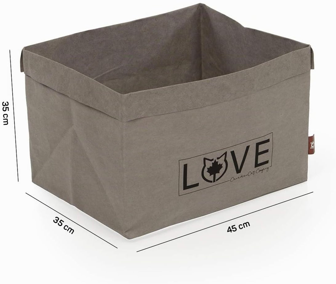 CanadianCat Company | Katzenbett 45 x 35 x 35 cm - Kuschelbett, Bettchen für alle Katzen die Pappe u