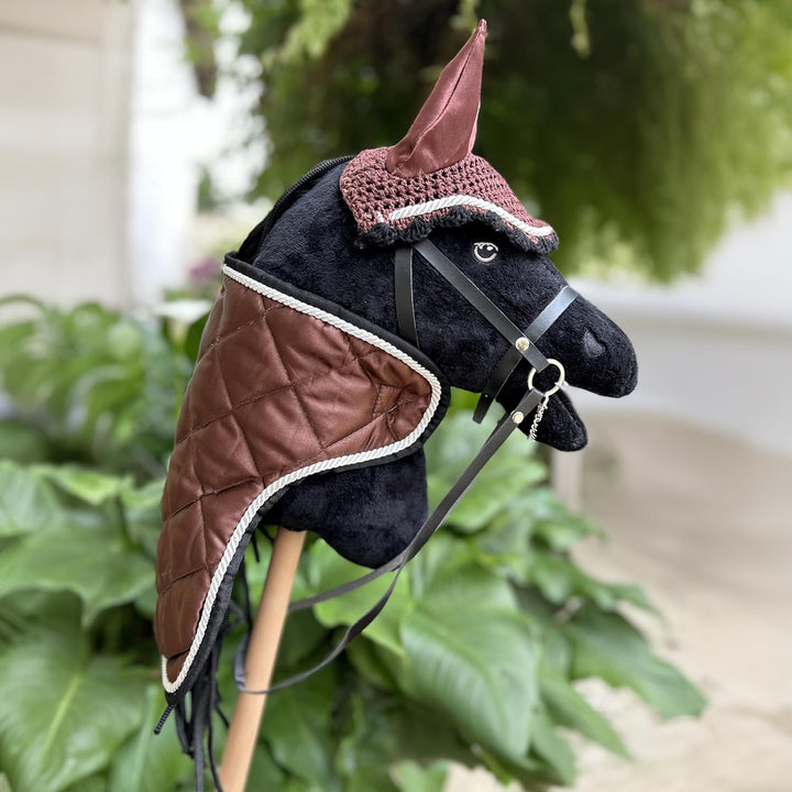 Zubehör-Set für Hobby Horse und Stickpferd: Halfter mit Führstrick + Decke + Fliegenhaube