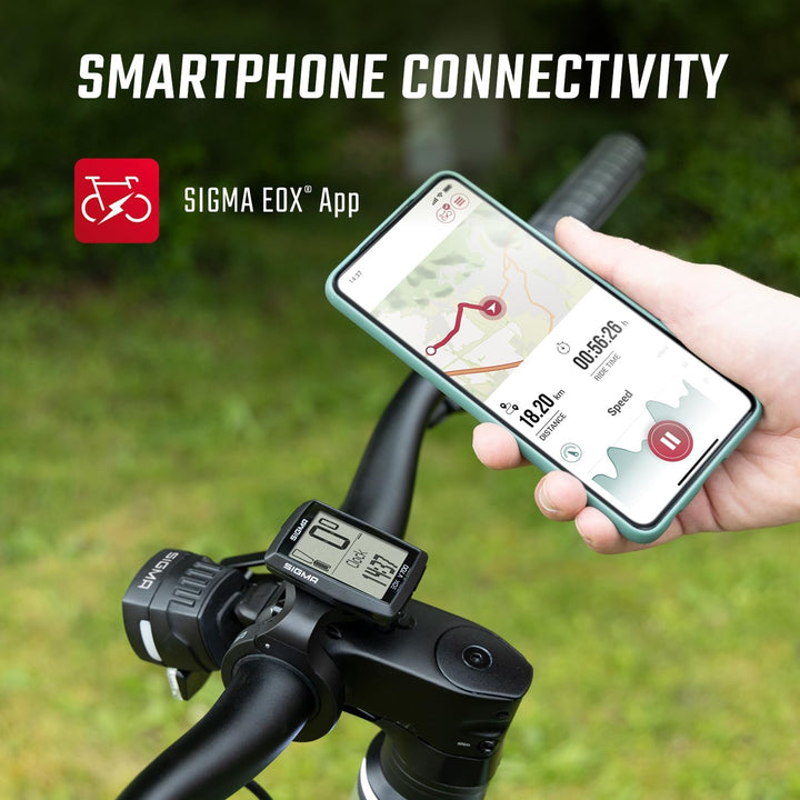 SIGMA EOX View 700 | E-Bike Fahrradcomputer inkl. Over CLAMP Butler | wasserfester Fahrradcomputer f