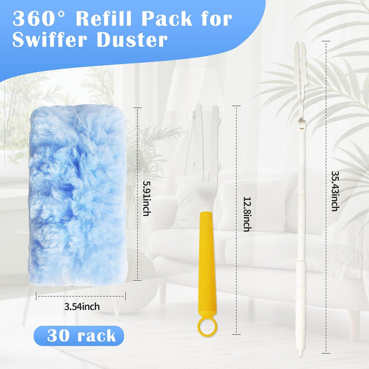 32 Stück für Swiffer Duster Staubmagnet Nachfüllpack Set, 360° für Swiffer staubmagnet nachfüllpack,