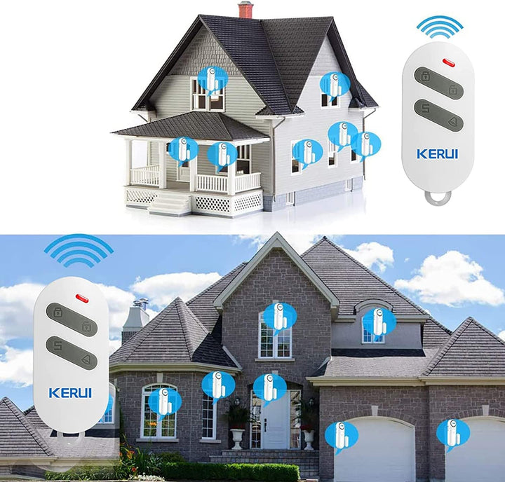 Fensteralarm,Türalarm mit 4 Fernbedienungen, Drahtloses Home Security Alarmanlage Magnetsensor 120dB