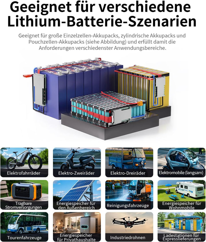 4S BMS 12,8V 80A LiFePO4 PCB-Schutzplatine mit Balancerleitung und NTC, gemeinsamem Anschluss, zehn