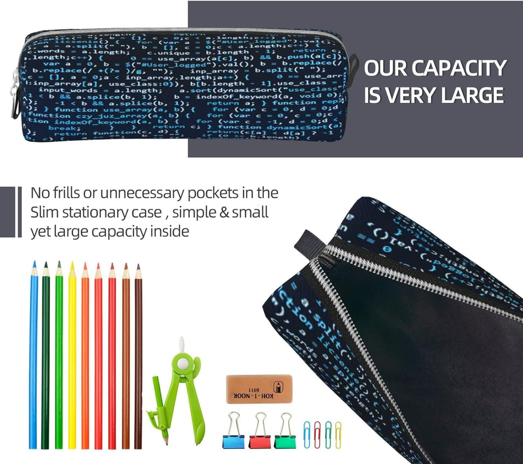 Federmäppchen Coole Codierung Code Federmappe Etui für Jungen Mädchen Grosse Schulsachen Federtasche