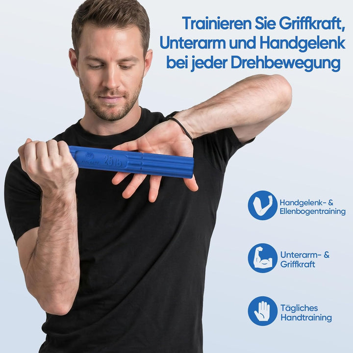 FitBeast Flex Therapy Bar Unterarmtrainer für Tennisarm und Golferellenbogen, 4 Widerstände Griffkra