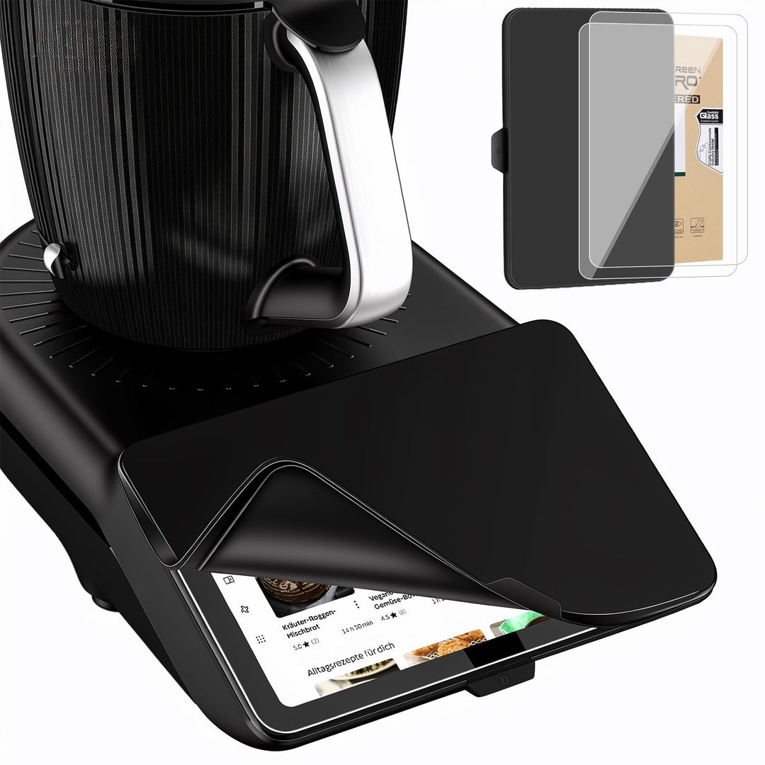 3-in-1 Displayschutz Set für Thermomix TM7 – Silikon Displayabdeckung + 2x 9H Panzerglas Schutzfolie