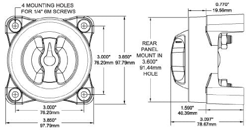 BLUE SEA 5510E BATTERY SWITCH E Doppelkreis, Doppelkreis