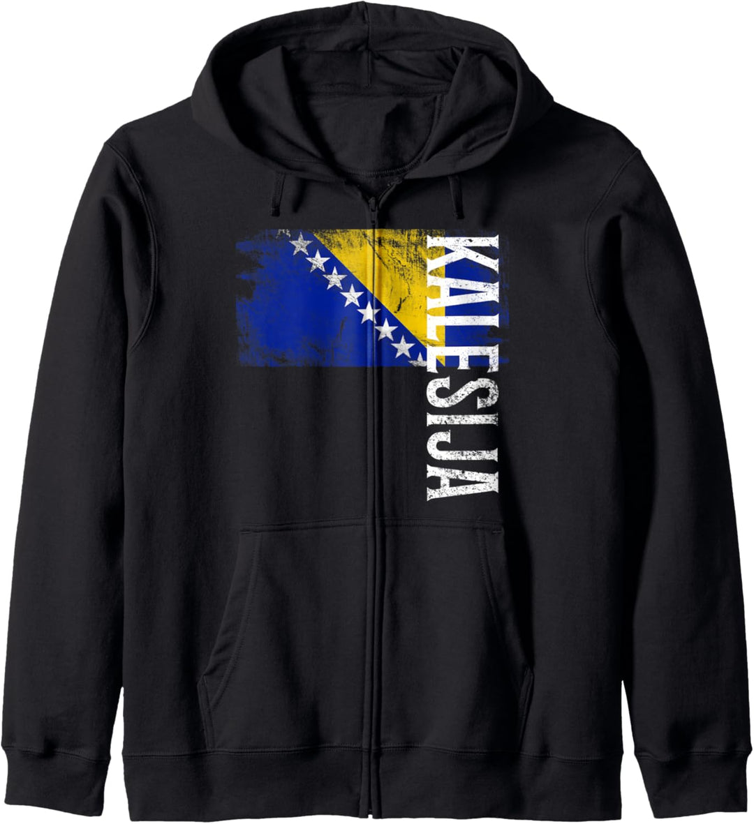 Kalesija Bosnien Flagge, für bosnische Herren, Damen, Kinder Kapuzenjacke