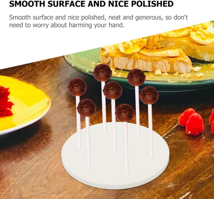Yardwe Tisch Cake Pops Halter aus Acryl Weiss für Party Display | Glatte Oberfläche, Tragbar und Pol