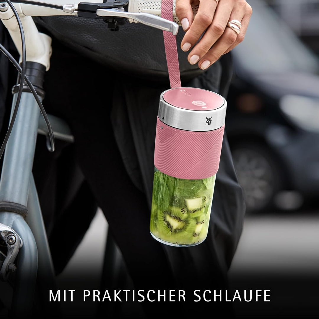 WMF Küchenminis Mix on the Go 300 ml, Mini Mixer to Go, USB Mixer Smoothie Maker, aufladbarer Person