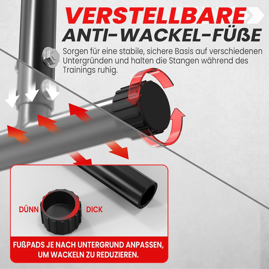 FUNFLEX Handstand Barren, Parallettes Liegestützgriffe aus Stahl – Rutschfeste Push-Up Bars, Dips &